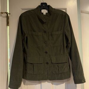Like New Caslon Corduroy Olive Green Jacket, Size S